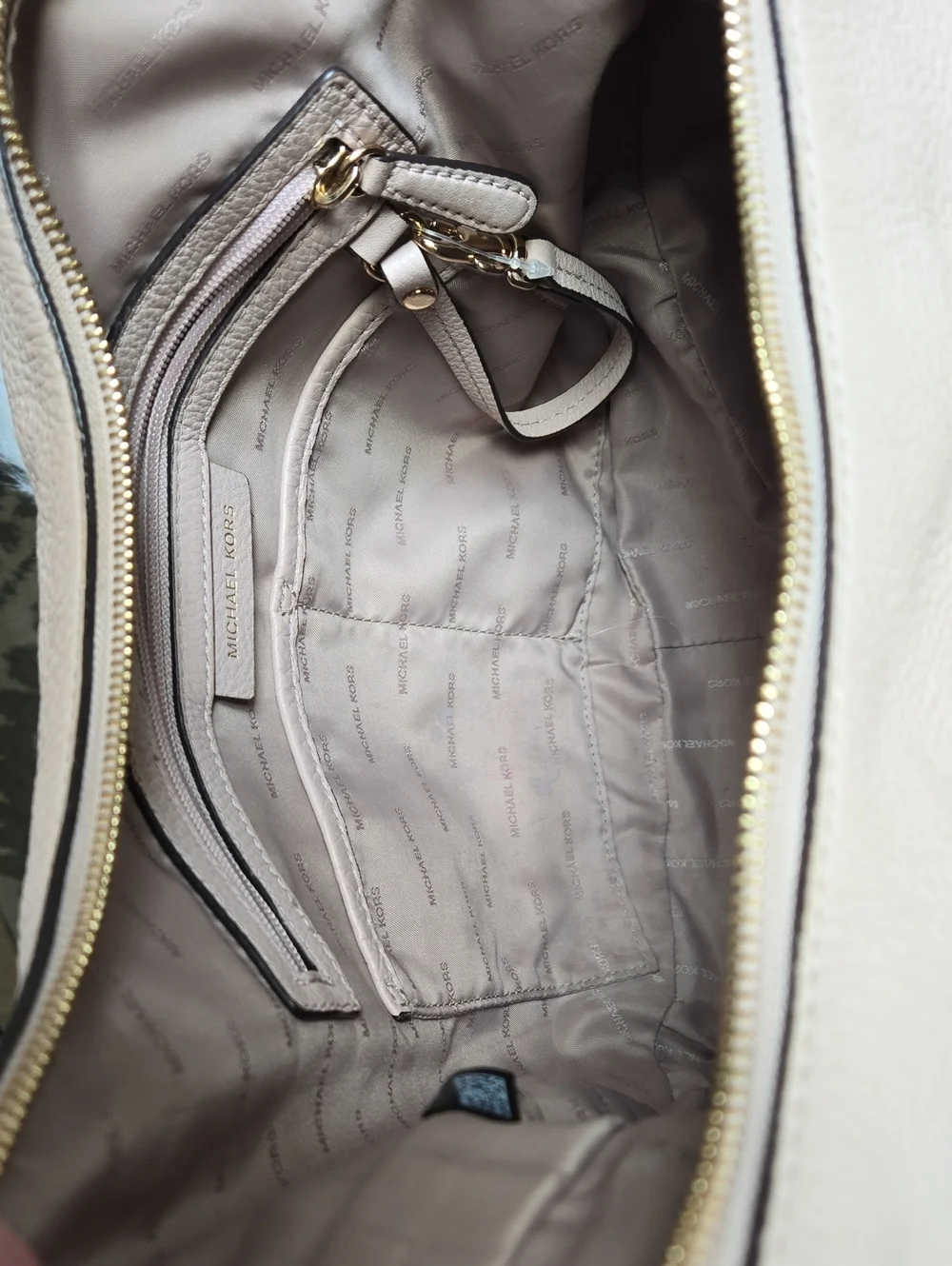 Michael Kors Pale Blush Pink Pebbled Leather Hobo with Gold Accents
